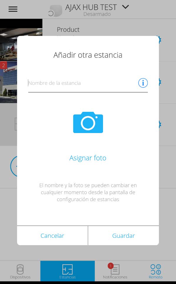 Añadir estancia Ajax